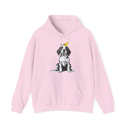 Beagle and Yellow Bird Soft Hoodie