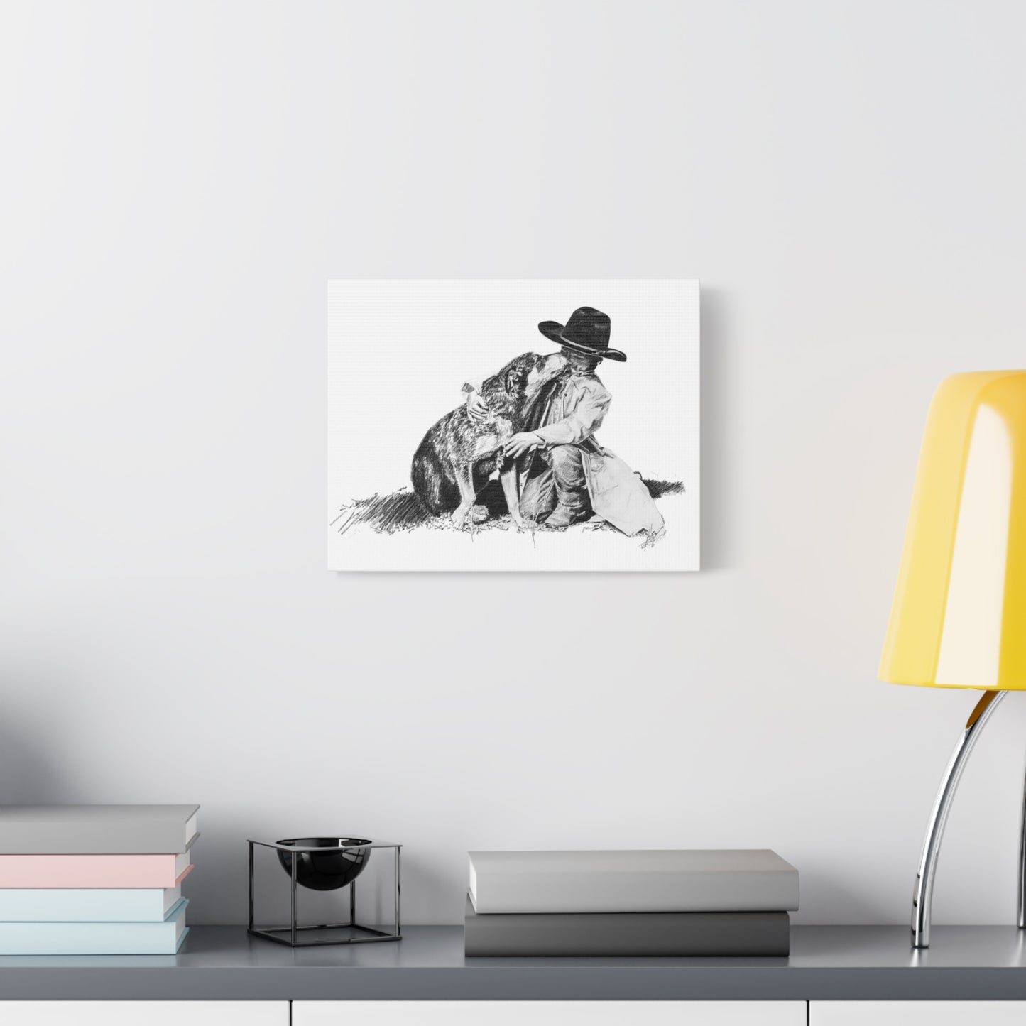 Justin's Heeler Stretched Canvas