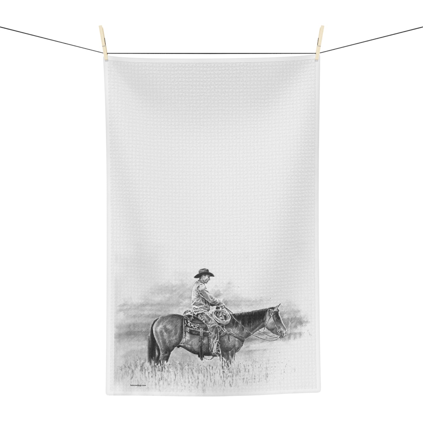 Microfiber Hand Towel - Pasture Cowboy Design