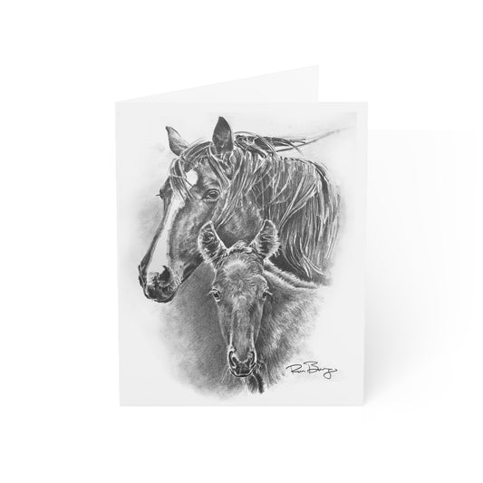 Mare and Foal Blank Notecards