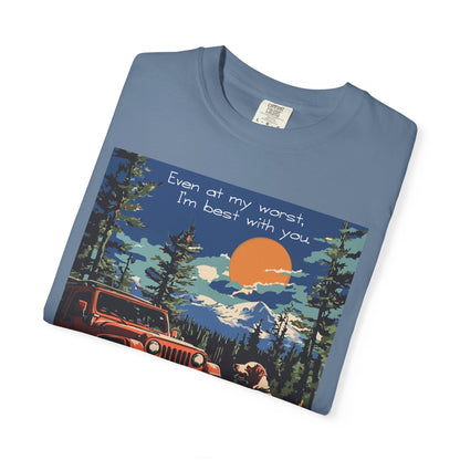 Best with You T-Shirt Dogs and Jeep