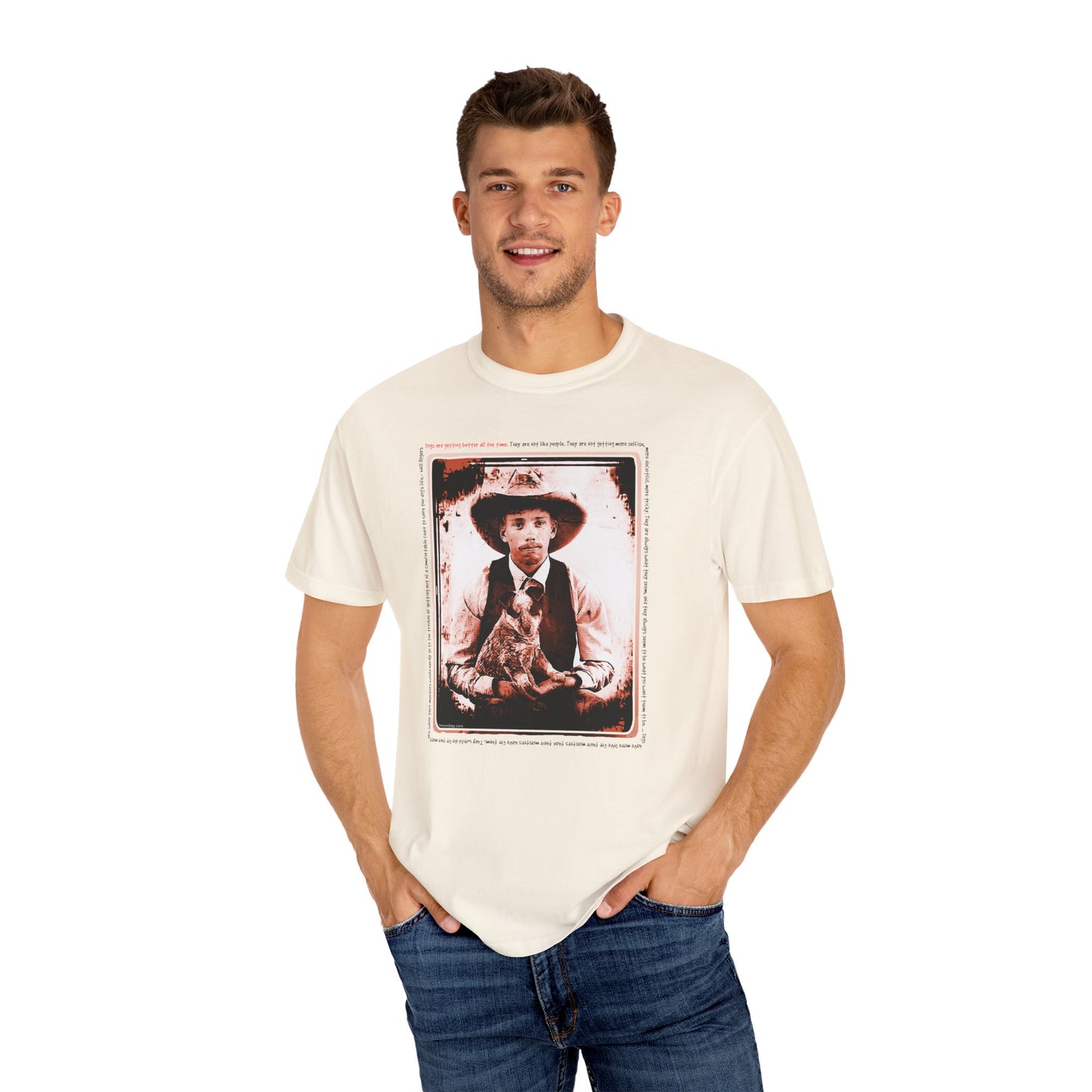Vintage Cowboy and Heeler Puppy Tee Shirt
