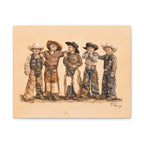 Mutton Busters Stretched Canvas Print