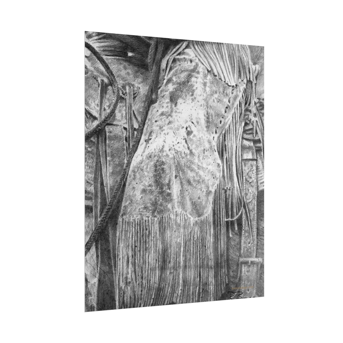 Worn Leather Chinks Print