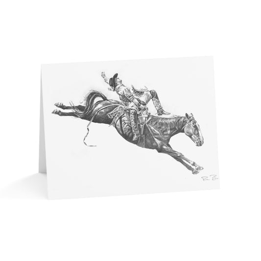 Bareback Riding Blank Notecards