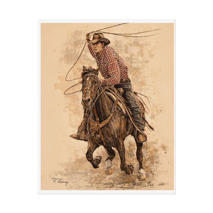 Roper Shirt Rolled Print — Western Rodeo Wall Art