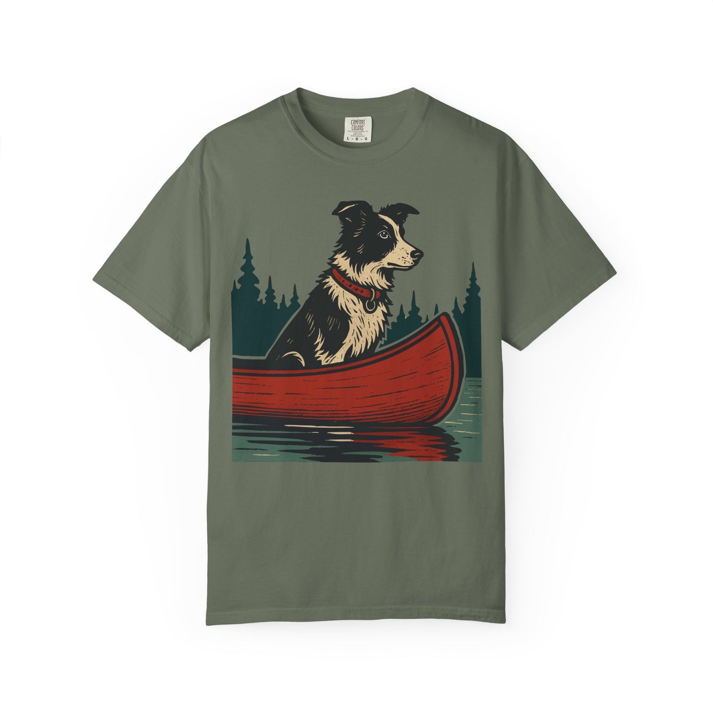 The Border Collie and the Canoe T-Shirt
