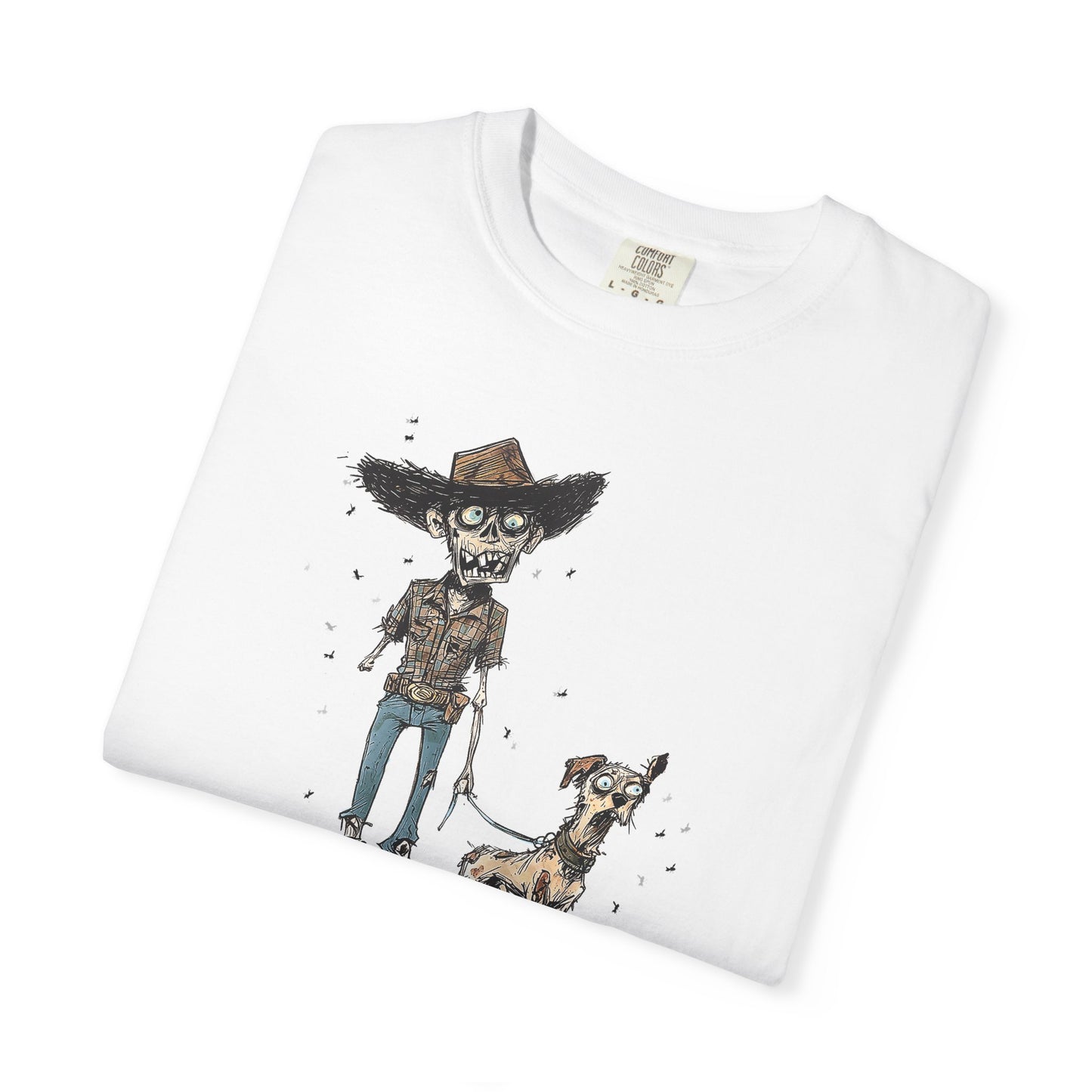 Dead on My Feet – Zombie Cowboy & Cowdog Tee