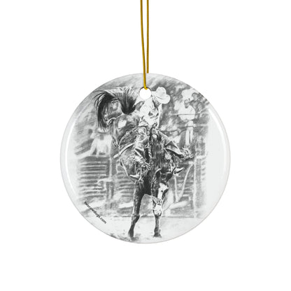 Bronc Rider Christmas Ornament