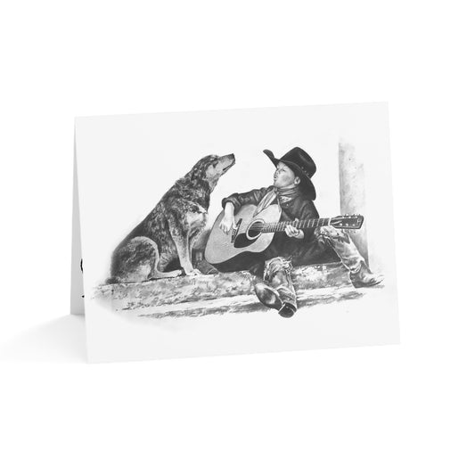 Cowboy Crooners, Heeler Cowdog and Guitar Blank Notecards