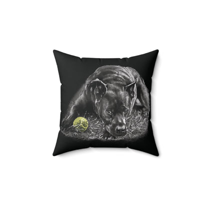 Black Dog Pillow (black)
