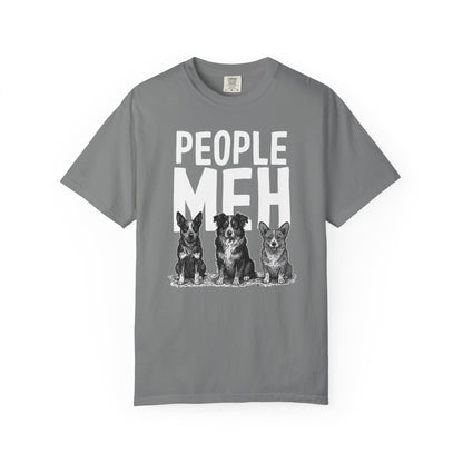 People? Meh T-shirt | Cowdog Illustration, Dog Lover Tee