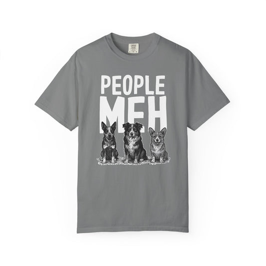People? Meh T-shirt | Cowdog Illustration, Dog Lover Tee