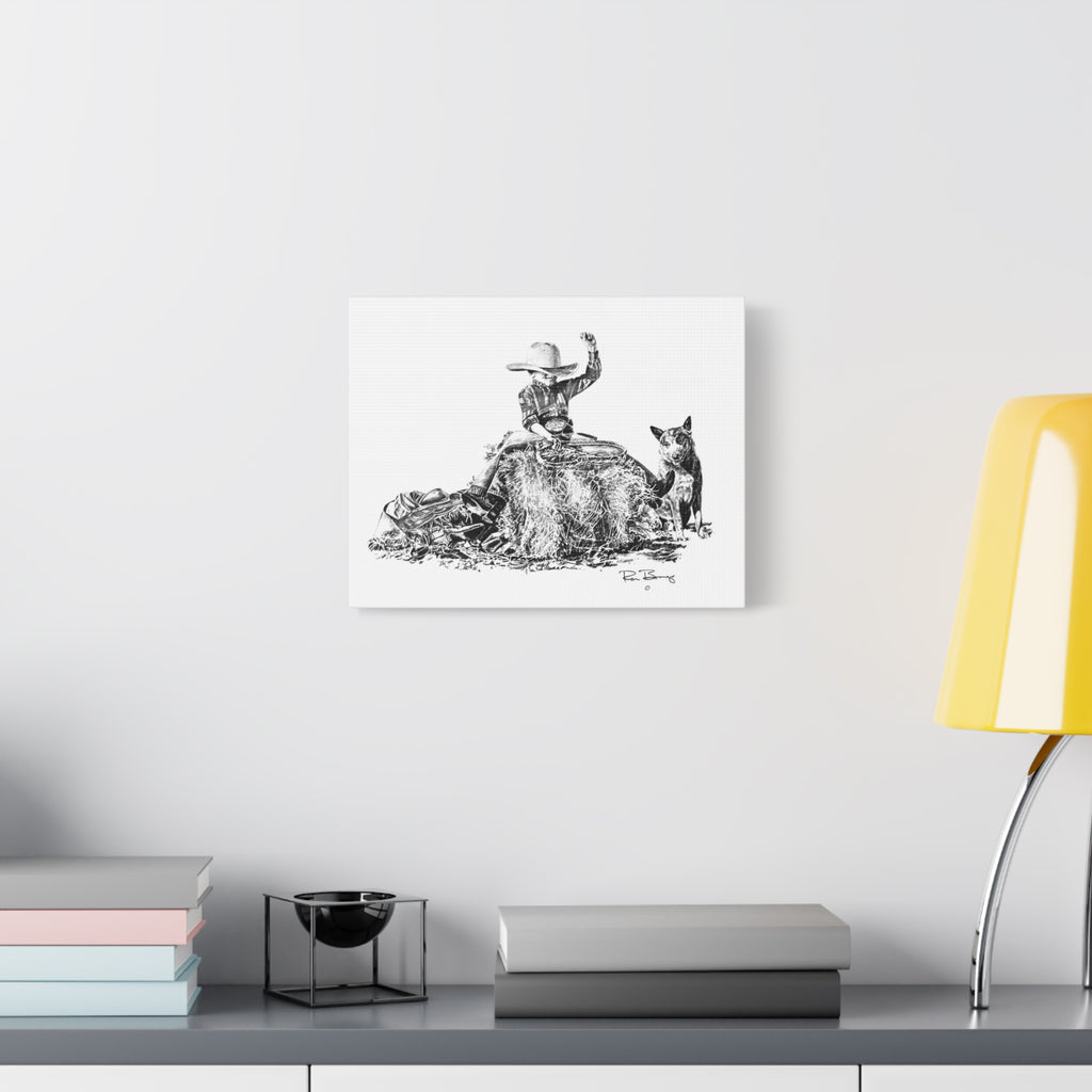 Future Bull Rider Stretched Canvas