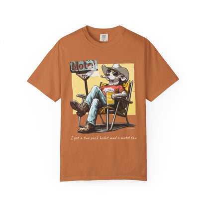 Two Pack Habit and a Motel Tan Tee Shirt