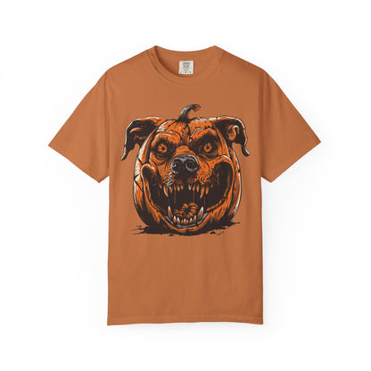 Scary Dog Pumpkin Head T-Shirt