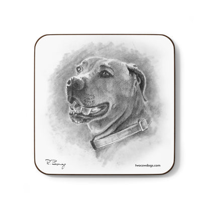 Blackmouth Cur Hardboard Back Coaster
