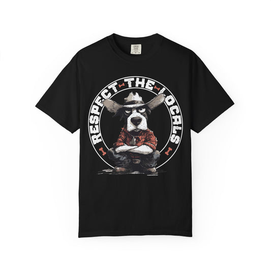 Respect the Locals T-shirt with Cowdog Design