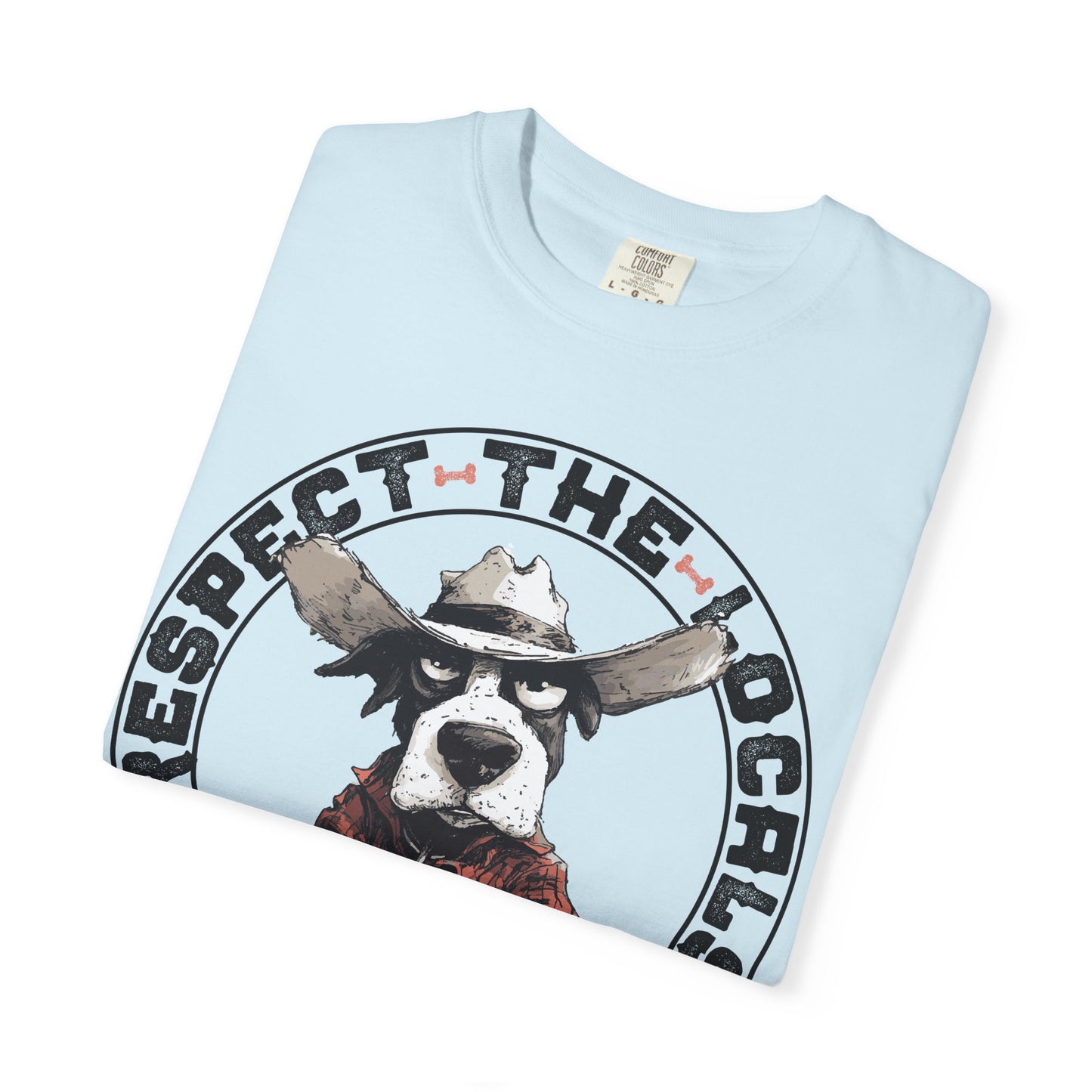 Respect the Locals T-shirt with Cowdog Design