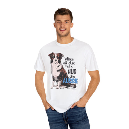 Australian Shepherd, Aussie Hug Unisex T-shirt