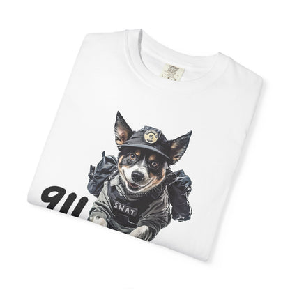 Heeler 911 Unisex T-shirt - Police Dog Design
