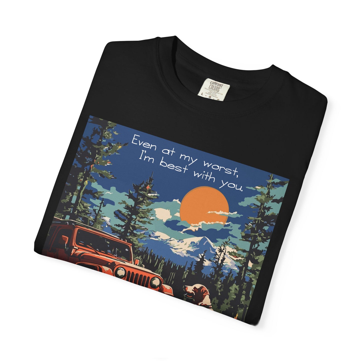 Best with You T-Shirt Dogs and Jeep