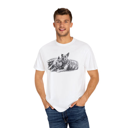 Two Red Heeler Cowdogs Unisex T-Shirt