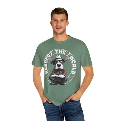 Respect the Locals T-shirt with Cowdog Design