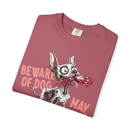 Beware of Dog Unisex T-Shirt, Super-Soft Garment-Dyed Tee