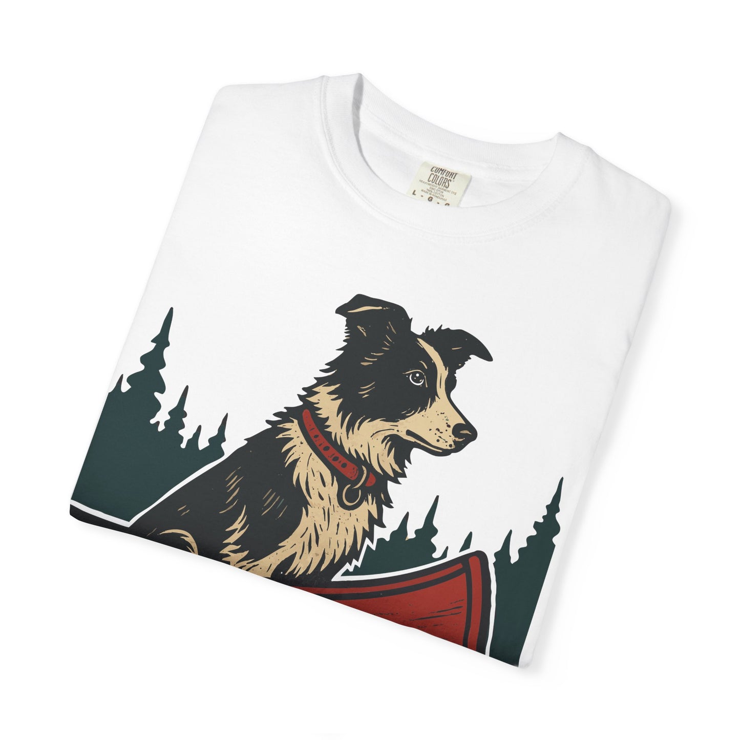 The Border Collie and the Canoe T-Shirt