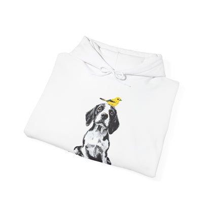 Beagle and Yellow Bird Soft Hoodie