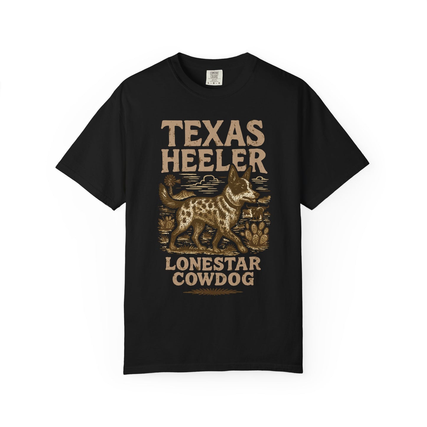 Texas Heeler Ranch Dog T-Shirt — Grit, Lightning & Loyalty