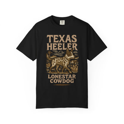 Texas Heeler Ranch Dog T-Shirt — Grit, Lightning & Loyalty