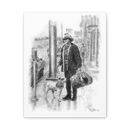 Montana Cowboy, Lewistown, Custom Stretched Canvas