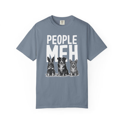 People? Meh T-shirt | Cowdog Illustration, Dog Lover Tee