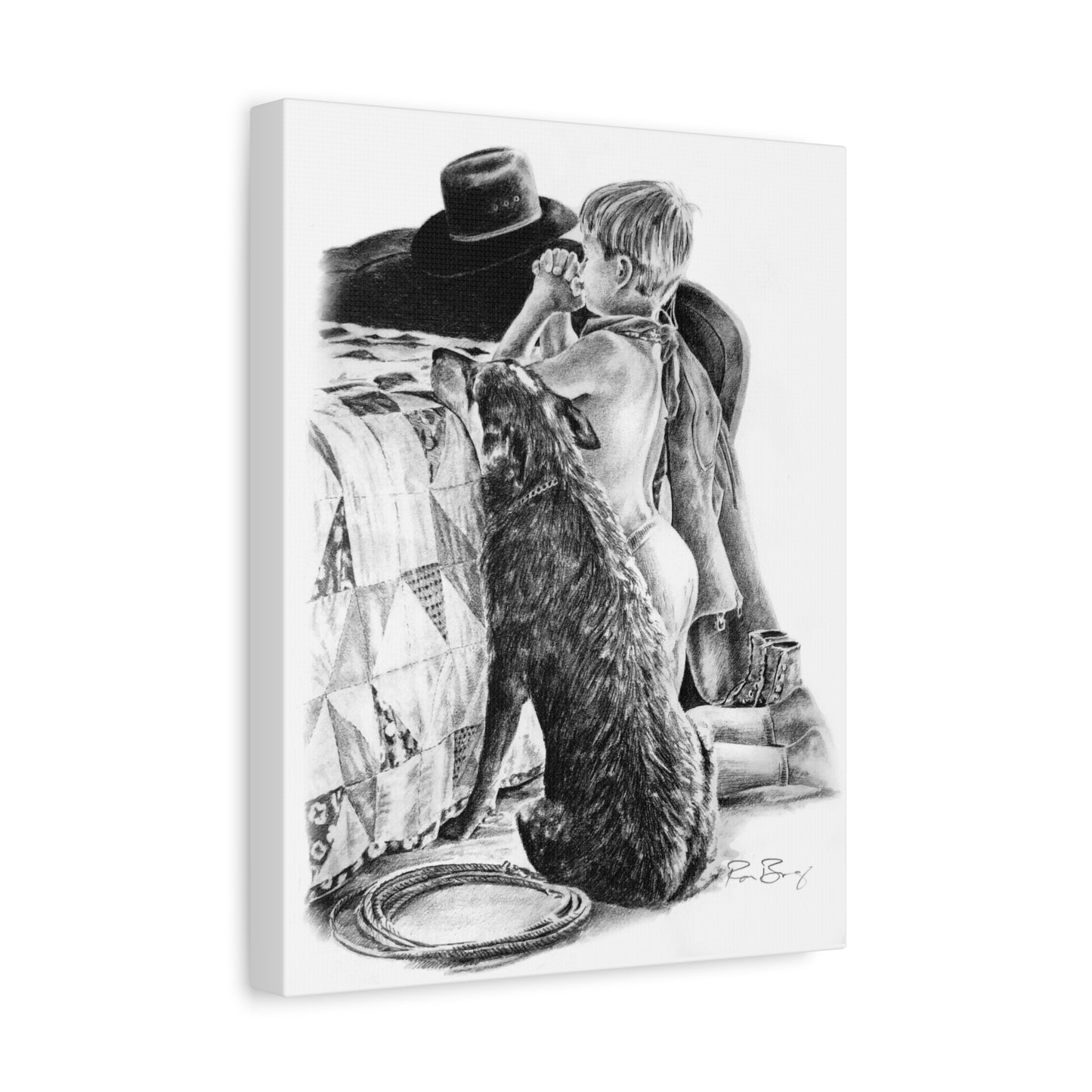 Prayer Partners Stretched Canvas