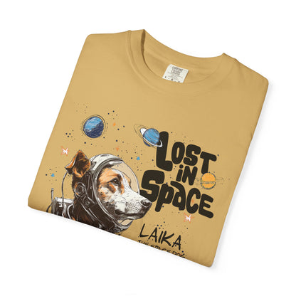 Laika Lost in Space T-shirt - Unisex Garment-Dyed