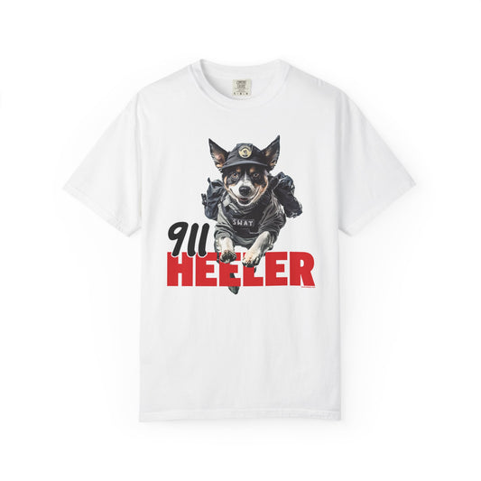 Heeler 911 Unisex T-shirt - Police Dog Design