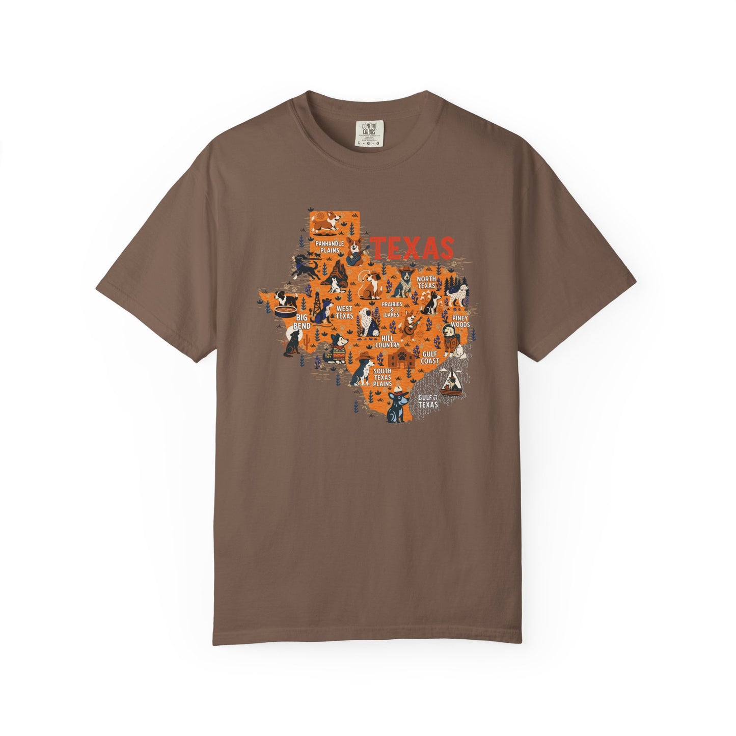 Texas Cowdog Country Map Tee