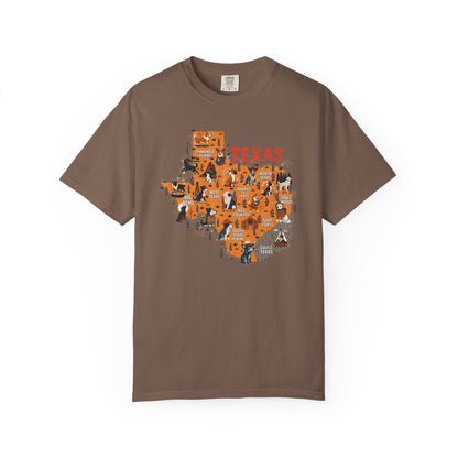 Texas Cowdog Country Map Tee