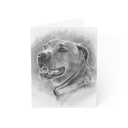 Greeting Cards - Blackmouth Cur Blank Notecards