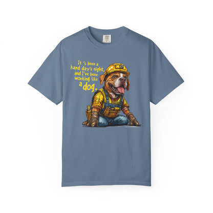 Hard Days Night, Construction Dog Super Soft Tee Shirt