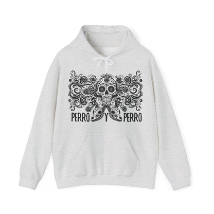 Perro y Perro Calavera Hoodie — Sugar Skull Dog Graphic Hoodie
