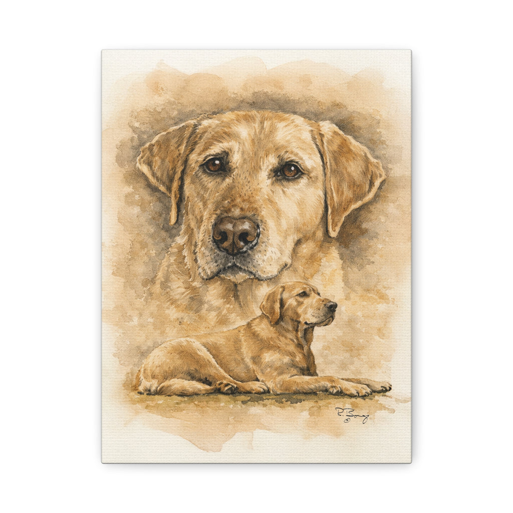 Yellow Lab Stretched Canvas Print — "Stella" Matte 1.25"