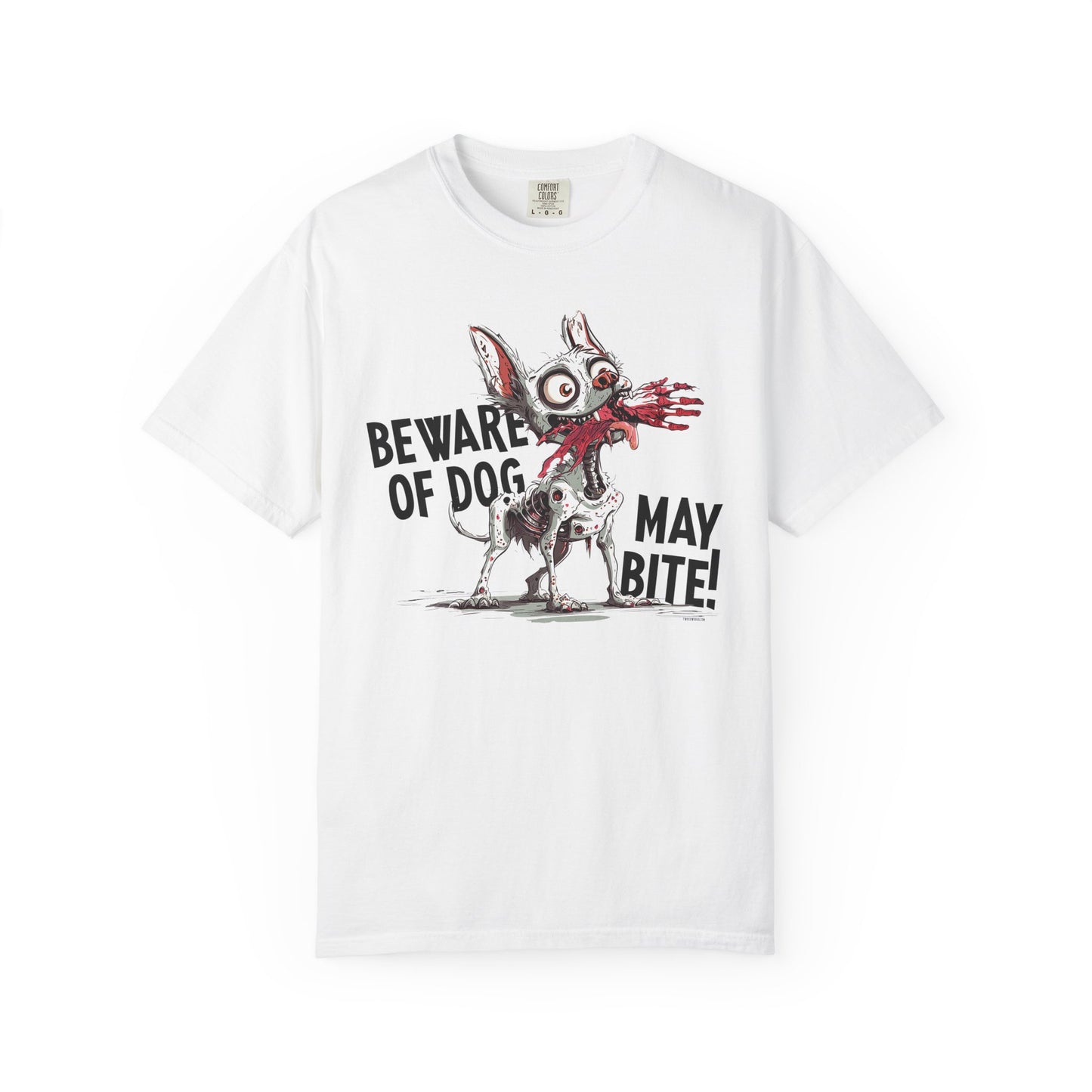 Beware of Dog – May Bite! Zombie Pup TShirt