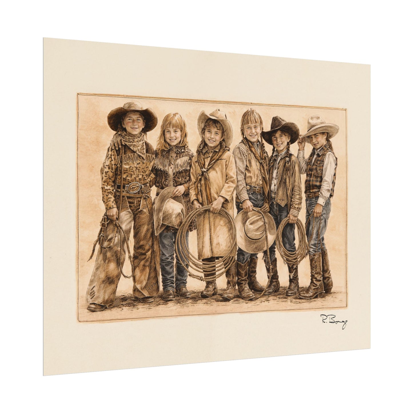 Cowgirls Archival Art Print
