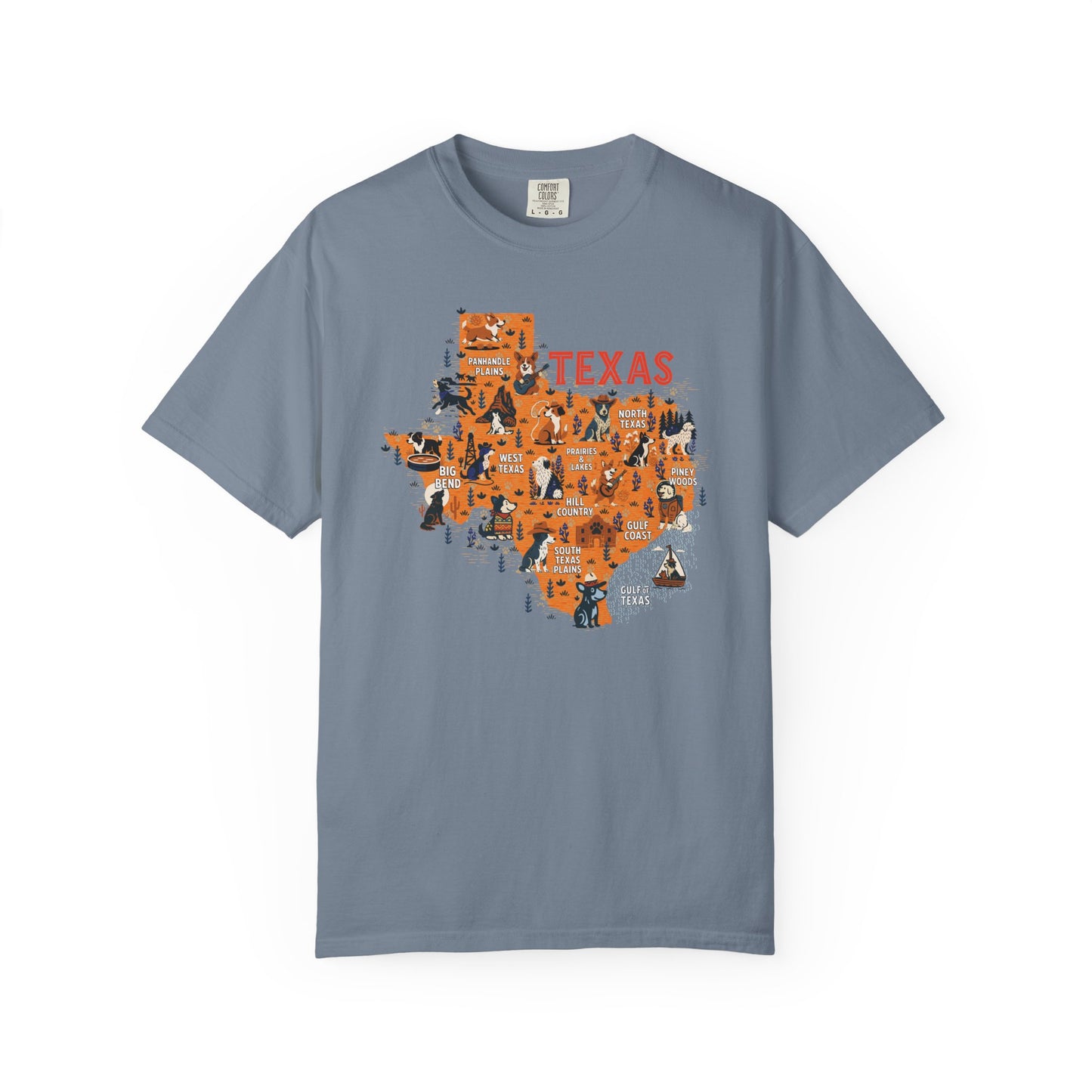Texas Cowdog Country Map Tee