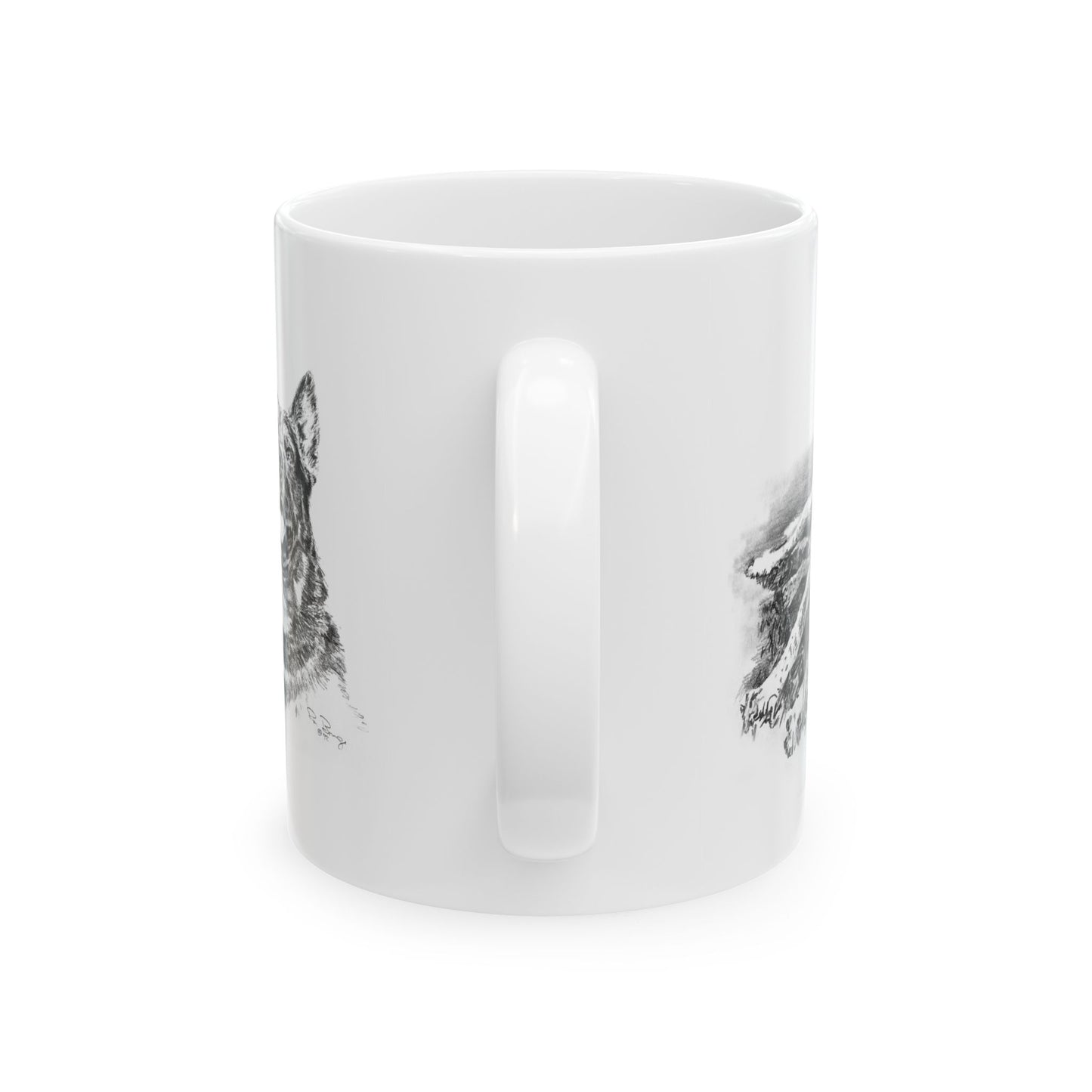 Two Cow Dogs Ceramic Mug 11oz