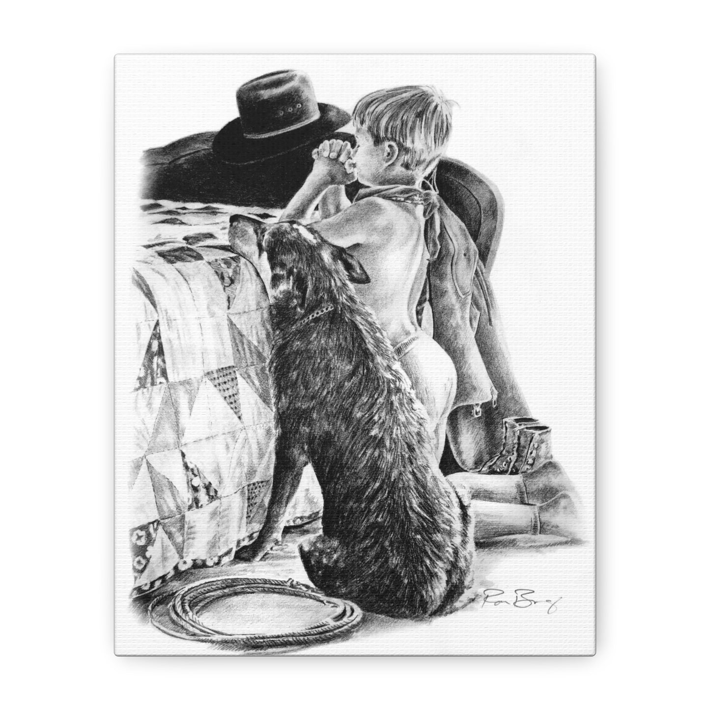 Prayer Partners Stretched Canvas