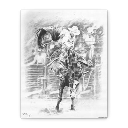 Canvas Print - Rodeo Saddle Bronc Rider